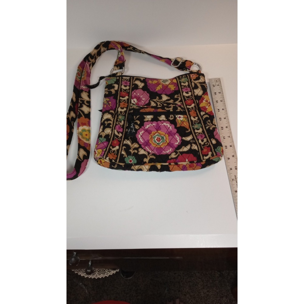 Vera Bradley Suzani Crossbody Purse Bag Pink Purple Paisley Retired Pattern - Picture 2 of 4